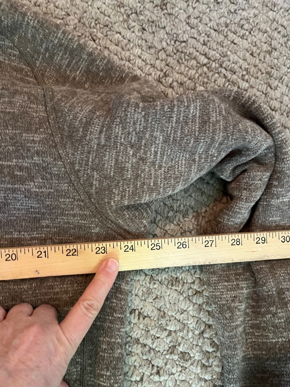 Patagonia Heathered brown/white mens size L Quarter-Zip Fleece Pullover - Picture 8 of 11